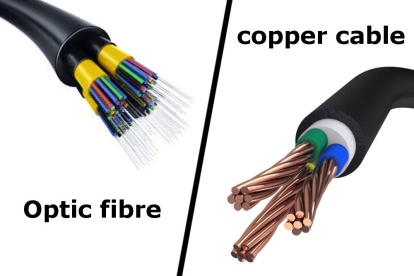 fiber optik dan kabel tembaga